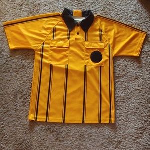 Kwik Goal Yellow and Black Referee Jersey, Small